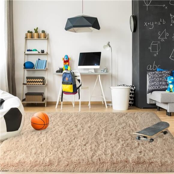 Modern Soft Fluffy Large Shaggy Rug for Bedroom Livingroom Dorm Kids Room Indoor - Picture 3 of 8